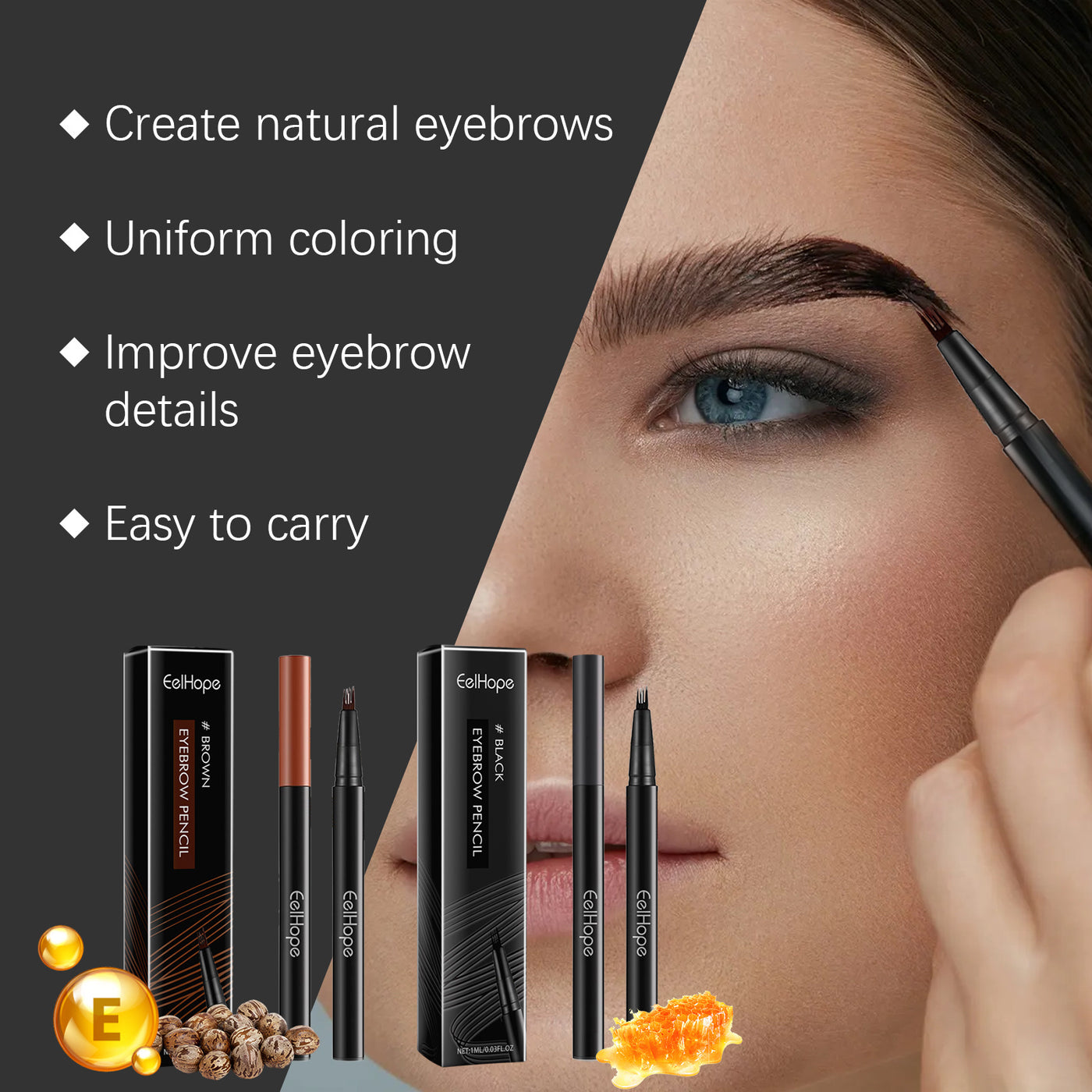 Easy To Use Not Smudge Shaping Eyebrow Pencil